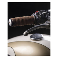 Trip Machine, leather handlebar grip wraps - Tobacco Brown